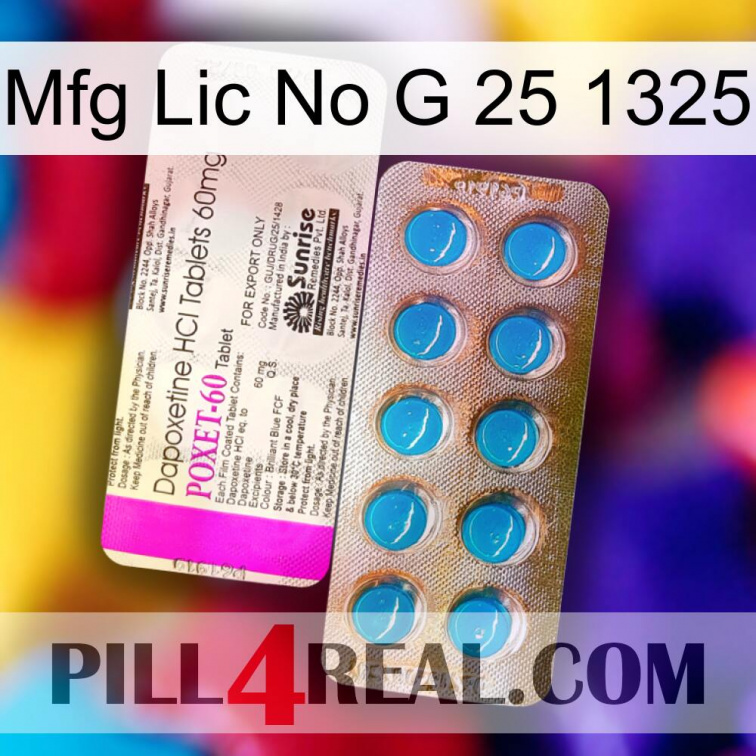 Mfg Lic No G 25 1325 new07